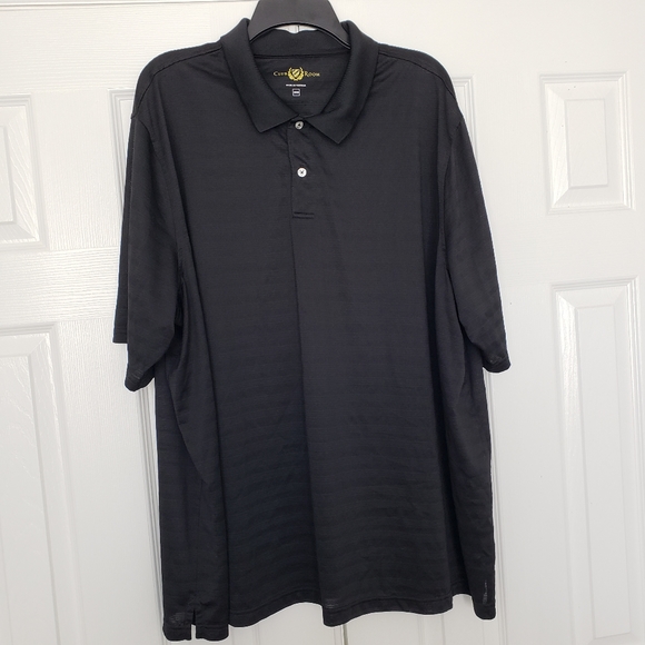 Club Room Men's Polo Shirt Orange With Navy Blue Trim and 1 Black Polo - Picture 4 of 6